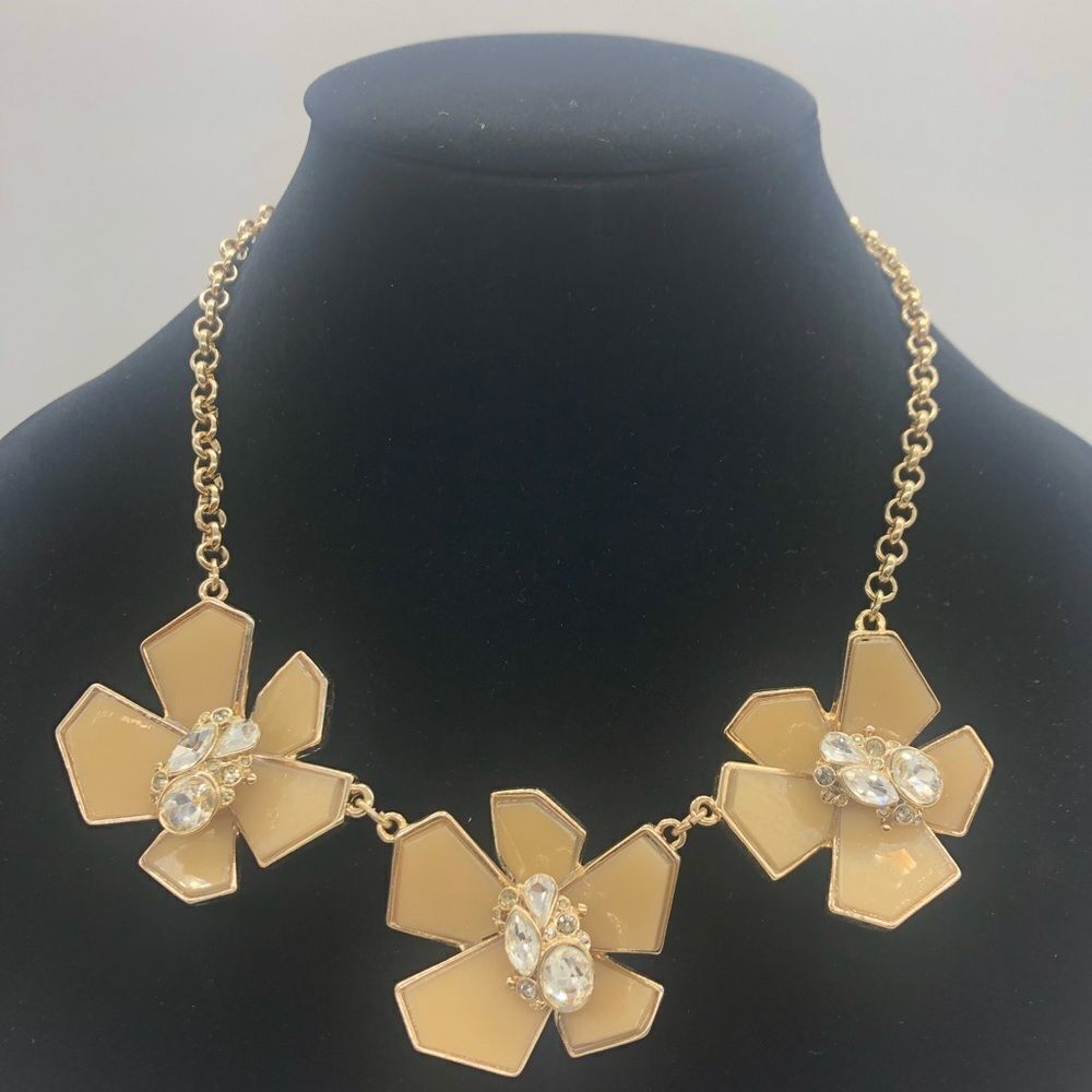 Ann Taylor Statement Necklace Glass and crystals
